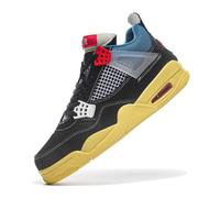 Twinice Herren Damen Retro Sneaker Schuhe Skateboardschuhe Turnschuhe mit Luftpolster Große Größen Sportschuhe Basketballschuhe Schwarz und Gelb EU 36