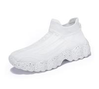 Twinice Slip On Sneakers Herren Damen Nurse Schuhe Walkingschuhe Outdoor Turnschuhe Sportschuhe Gym Bequem Leichte Schuhe Atmungsaktiv Freizeitschuhe Memory Foam Fitness Sporthalle Weiß EU 44