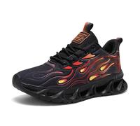 Twinice Sneaker Herren Damen Turnschuhe Laufschuhe Sportschuhe Joggingschuhe Running Schuhe Walkingschuhe Outdoor Straßenlaufschuhe Luftpolster Atmungsaktiv Schwarz EU 43