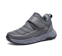 Twinice Winterschuhe Herren Extra Weit Winterstiefel Wasserdicht Warm Gefüttert Schneestiefel Kurzschaft Warm Ankle Boots Stiefel Breit Winter Boots Outdoor rutschfeste Schuhe Grau 41EU