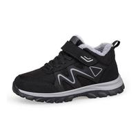 Twinice Winterschuhe Herren Extra Weit Winterstiefel Wasserdicht Warm Gefüttert Schneestiefel Kurzschaft Winter Boots StiefelOutdoor Breit Warm Ankle Boots rutschfeste Schuhe Schwarz 38EU