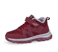 Twinice Winterschuhe Herren Extra Weit Winterstiefel Wasserdicht Warm Gefüttert Schneestiefel Kurzschaft Winter Boots StiefelOutdoor Breit Warm Ankle Boots rutschfeste Schuhe Rot 38EU