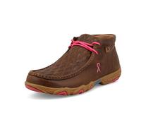 Twisted X Damen Chukka Driving Moc, Moc Toe, Dunkelbraun und Rosa, 38 EU