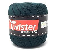 Twister Häkelgarn dunkelgrün Handstrickgarn Baumwollgarn 2x100g
