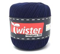 Twister Häkelgarn marineblau Handstrickgarn Baumwollgarn 2x100g