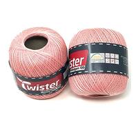 TWISTER Häkelgarn rosa Handstrickgarn Baumwollgarn 2x100g