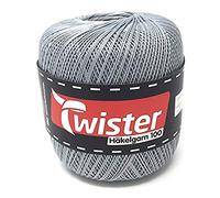 Twister Häkelgarn 100 g - Häkel Wolle - 12 - Silber