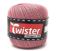 Twister Häkelgarn altrosa Handstrickgarn Baumwollgarn 2x100g