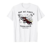 Twisters T-Shirt für Damen: Sturmjäger-Design, Weiß, S (EU 36-38), Kurzarm, Regular Fit, Pull-On, Ohne Kragen, Crew-Ausschnitt, Klassisch, Sturmjäger, Männer, Abenteuerlustige