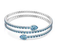 Twisty Armreif, Verschiedene Schliffe, Blau, Rhodiniert OS