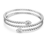 Twisty Armreif, Verschiedene Schliffe, Weiß, Rhodiniert OS