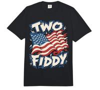 Two Fiddy Funny Patriotic Meme American Flag 250th Juli 4th Comfort Colors Adult Heavyweight T-Shirt
