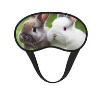 Two Little Cute Rabbits Schlafmaske für Seitenschläfer, Verdunkelungs-Augenmaske für Damen und Herren, Nulldruck-Schlafmasken, weiche, atmungsaktive Augenabdeckung, bequeme Augenbinde, Lidschatten für