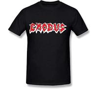 Two Men's Exodus The Band Logo T-Shirt Black T-Shirts & Hemden(Large)