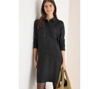 Cecil Damen Two-Tone Strukturkleid in Schwarz, Gr: XL