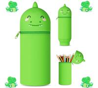 TwoduYoo Super weiches Federmäppchen, Kawaii (Dinosaurier Baby) Federmäppchen aus Silikon, wasserdicht und superweich, 22cm Max Höhe, Soft Pencil Case