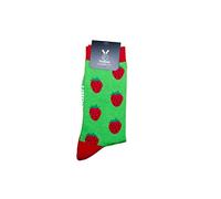 TwoSocks Erdbeeren Socken Obstsocken Herren & Damen lustige und witzige Strümpfe als Geschenk, Baumwolle, Einheitsgröße