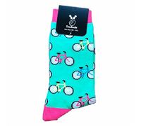 TwoSocks lustige Socken Damen Herren witzige Strümpfe als Geschenk Einheitsgröße (Fahrrad)