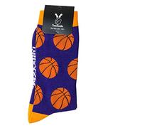 TwoSocks Socken - Fußball Football Basketball Tennis Mann Frau - Größe 36-46 - Strümpfe Socks Socke Strumpf lustig witzig (Basketball)