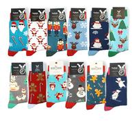 TwoSocks Weihnachtsmann Socken Herren & Damen lustige und witzige Strümpfe als Geschenk, Baumwolle, Einheitsgröße (Weihnachtsliebe)