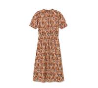 TWOTHIRDS Grassholm nachhaltiges Kleid für Frauen in Small Green Flowers, Rose Flowers und Wild Forest green Extra Small
