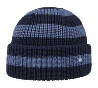 Twotone Stripes Beanie by Hammaburg blau One Size