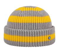 Twotone Stripes Beanie by Hammaburg gelb One Size