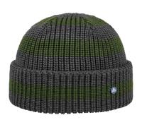 Twotone Stripes Beanie by Hammaburg grün One Size