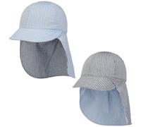 Twotone Stripes Kids Wendemütze by maximo blau 53 cm