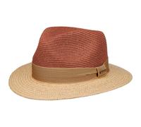 Twotone Toyo Traveller Raffiahut by Stetson natur-rot L (58-59 cm)
