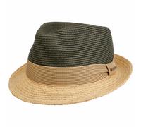 Twotone Toyo Trilby Raffiahut by Stetson dunkeloliv L (58-59 cm)