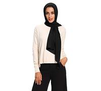 Txameru Hijab für Frauen Chiffon Hijab Schals für Damen Langer Schal, Schwarz, Large