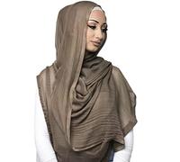 Txameru, Hijab für Frauen, Viskose, Muslimische Baumwolle, Mode, Hijab, Schal, Khaki, Standard