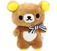 Txuolin Brauner stehender Bär, Plüsch-Ornament, 11 cm Schlüsselanhänger, Plüsch-Ornament, stehender Bären-Charm-Ornament, Kawaii-Design-Anhänger, weiche Figur, Puppe, Stofftier-Schlüsselanhänger