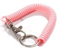 Txuolin Schlüsselanhänger mit Spiralfedern, einziehbarer Spiralfeder-Schlüsselanhänger, Handy-Karabinerhaken, Schlüsselhalter, für Schlüssel, Geldbörse, Kunstschmuck-Verschlüsse, Rosa, rose, One size