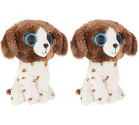 TY 2007517 Muddles Beanie-Mütze für Hunde, Braun/Weiß Dog Plüschtier, Mehrfarbig, 36249 (Packung mit 2)