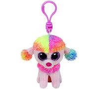 TY 35027 - Rainbow Clip - Pudel Pluschtier mit Glitzeraugen Glubschi's Babies, 8,5 cm, Mehrfarbig