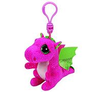TY 35031 - Darla Clip - Drache Pluschtier mit Glitzeraugen Babies, 8,5 cm, rosa