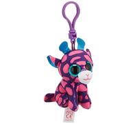 Ty 36639 - Sky High Clip, Giraffe mit Glitzeraugen, Beanie Boo's, 8.5 cm, rosa/blau