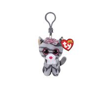 Ty Beanie Boo Clips - Kiki Grey Striped Cat 7cm