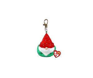 TY Beanie Boos Clip, "Topsy", Gnome, ca 10 cm, rot