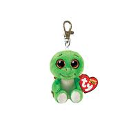 TY Schlüsselring, Beanie Boos Clips, Schildkröte, Turbo-Grün und Braun, mit goldenen Augen, Glitzer-Plüsch, mit großen Augen, 12 cm-35250, Mehrfarbig, T35250