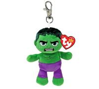 Ty Clips - Kollektion Marvel - Schlüsselring aus Plüsch, Hulk, alle Ihre Lieblingshelden zum Mitnehmen, Geschenkidee für Groß und Klein - 10 cm - T34006
