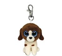 Ty Beanie Boo Clips - Muddles Brown & White Dog 7cm