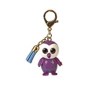 Ty - Mini Boos Clips Schlüsselanhänger - Eule - Mondlicht - Lila und Blau - mit blauer Quaste - Der modische Schlüsselanhänger inspiriert von den berühmten Stofftieren mit großen funkelnden Augen - 10