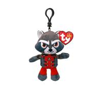ty Rocket Racoon Marvel Disney Beanie Clipt Plüschtier für Kinder - Teddy, Babyspielzeug, Sammlerstück, gefüllte Plüschtiere
