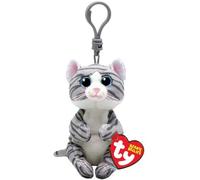 Ty Beanie Bellies Clip Mitzi Katze – Plüsch, blaue Glitzeraugen, weicher Bauch, ca. 10 cm