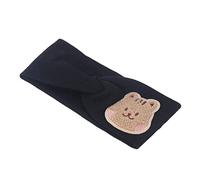 TYCIONG Baby-Stirnbänder aus Baumwolle, Weich, Elastisch, Cartoon-Muster, Kopfschutz für Kleinkinder, Hervorragender Komfort für Babys, 1 Stück (Schwarz)