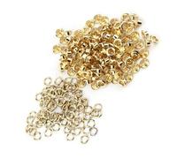 TYCIONG Metall-Ösen-Bastelset für Leder, 100 Stück, 5 Mm, Messing-Eisen-Ösen, Verschlüsse für Kleidung, Gürtel, Tasche, Dekoration (Gold)