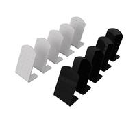 TYCIONG Ohrringhalter mit 24 Löchern, Acryl, L-Form, Ohrstecker, Schmuckständer Mädchen und Frauen, Schwarz/Weiß, 10 Stück